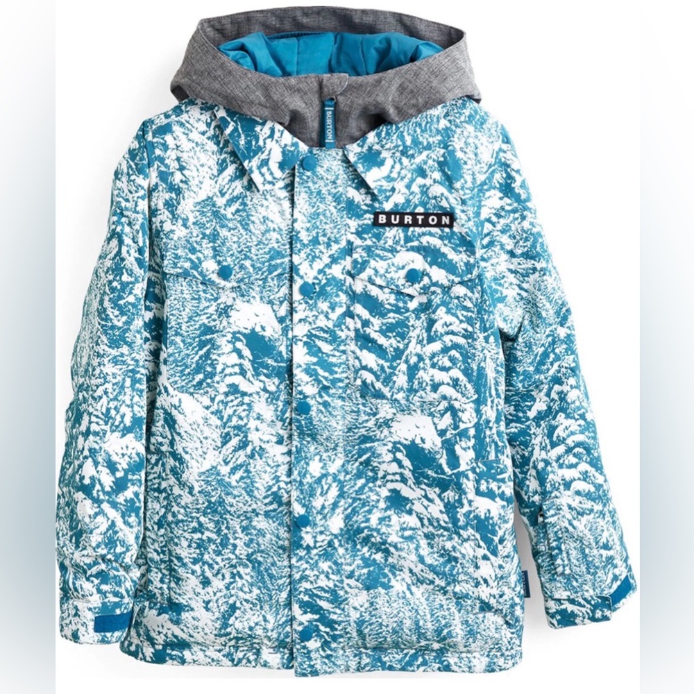 Burton Kids Teal and White Puffer Jacket